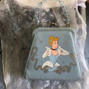 Snow White Crystal beaded handle mini bag.